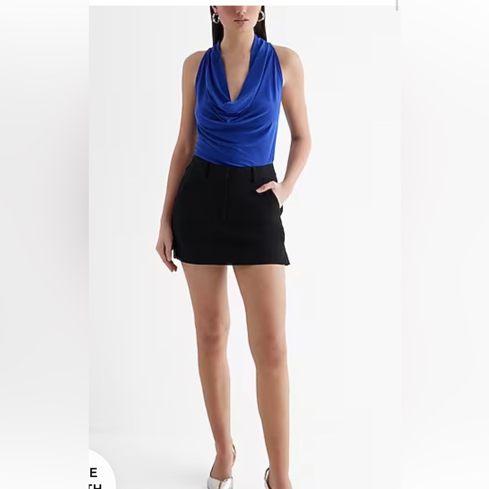 New- Draped Cowl Neck Racerback Tank